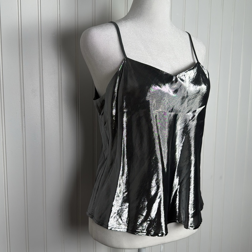 Vtg PLIERS Sliver Metallic Women's Top MADE IN U.S.A.